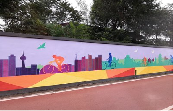 衡山墙体彩绘-围墙