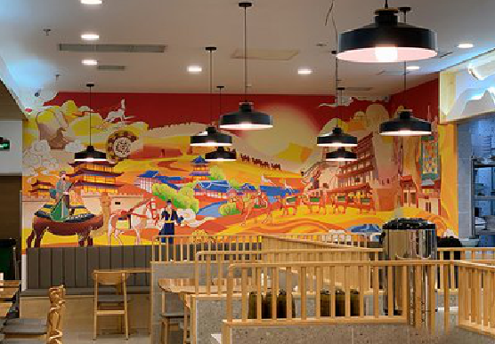 衡山商业空间彩绘介绍。